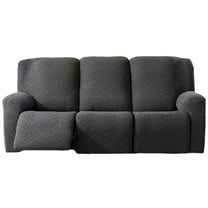Lavish Cover Stretch Recliner Sofa Cover, Non-Slip Slipcovers for Recliner Sofa, Washable Furniture Protector with Pocket & Elastic Bottom for Kids Pets, 3 Seaters, Dark Gray