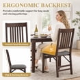 thumbnail image 6 of EOP Folding Dining Chairs Set of 2, Wooden Foldable Dining Room Chairs for Kitchen & Small Spaces, Mid Century Modern Upholstered Kitchen chairs, No Assembly Required, Dark Gray, 6 of 11