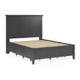 thumbnail image 4 of Fritz Queen Size Storage Bed - Three Panel - Beveled Top - Black Solid Wood, 4 of 4