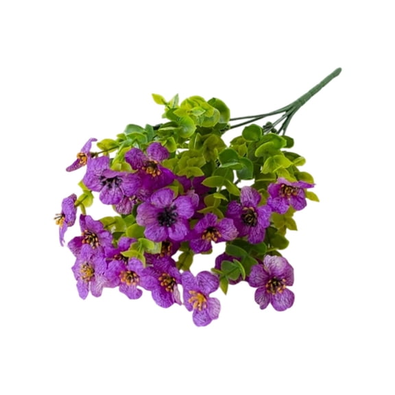 SUYOLL Elegant Artificial Flower Arrangement Lifelike Faux Floral Bundle For Table Centerpieces Handheld Bouquets Indoor Living Room Wedding Home Decor Purple