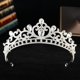 thumbnail image 1 of Zhuge Tiara de boda para novia, diadema de princesa, corona nupcial, joyería para el cabello con diamantes de imitación de cristal, decoración para novia, cumpleaños, graduación, boda (blanco), 1 of 4