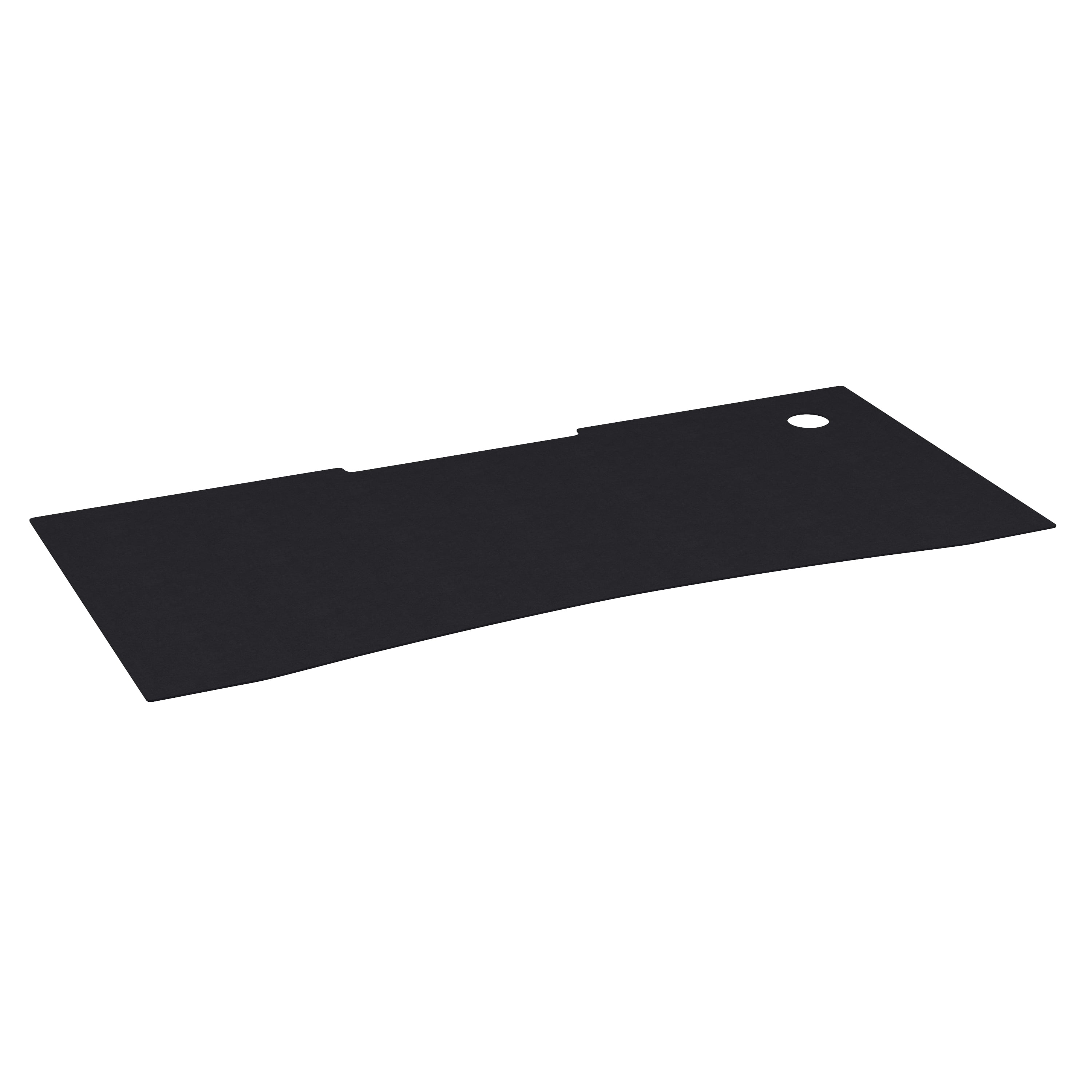 BizChair Black Mega Size Extended Gaming Mouse Pad with Anti-Slip Rubber Base & Micro Weave Top, Large Home Office Desk Mat, 45.75"W x 23.75"D x .125"H