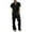 Black, variant on TBWNWG Men's Short Jumpsuit Suit with Lapel Collar and Full Zip Closure for Business Casual Work Attire,Sizes 3XL