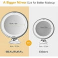 thumbnail image 2 of Beautural Makeup Mirror With 10x Magnification And Led Lights 1 Ball Joint 360 Adjustable Fixture, 2 of 5