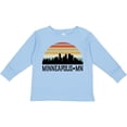 thumbnail image 3 of Inktastic Minneapolis Minnesota Skyline Retro Sunset Boys or Girls Long Sleeve Toddler T-Shirt, 3 of 5
