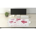 thumbnail image 2 of Love Computer Mouse Pad, Love Heart Shaped Balloons Party Entertainment Happiness Theme Retro Print, Rectangle Non-Slip Rubber Mousepad Large, 31" x 12" Gaming Size, Magenta Rose White, by Ambesonne, 2 of 2