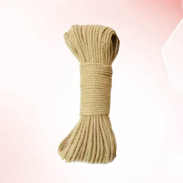30M Diameter 8mm Hemp Rope Natural Thick Jute Hemp Rope Strong String Craft  Twine for DIY Arts Crafts Christmas Gift Packing Flo 
