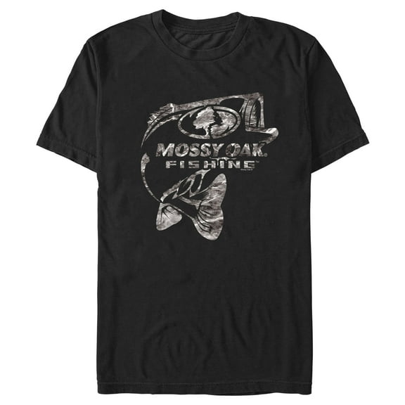 Men's Mossy Oak Fish Classic Logo  Graphic Tee Black 2X Large
