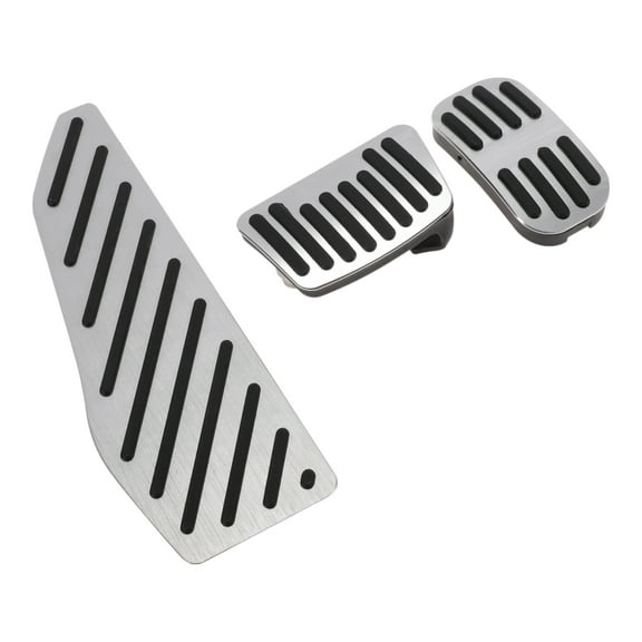 Unique Bargains 3 Pcs Automatic Foot Pedal Pads Foot Accelerator Pedal Covers for Toyota Corolla Cross 2018-2024 Aluminum Alloy Silver Tone