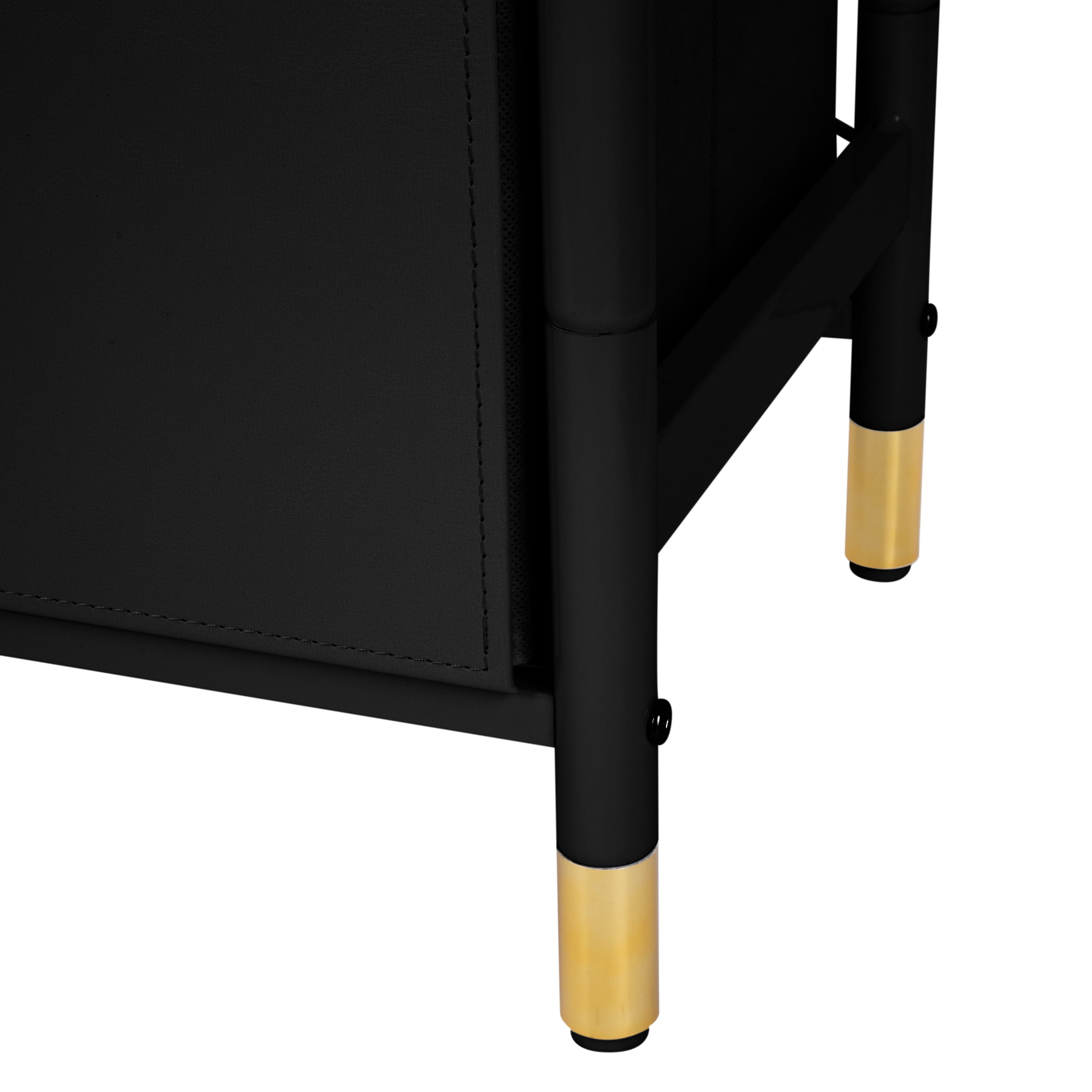 Simplify 2 Drawer Luxury Nightstand in Black