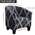 thumbnail image 2 of Club Chair Slipcover, Stretch Armchair Covers 1-Piece Geometric Print Tub Chair Covers Sofa Cover Jacquard Spandex Couch Covers for Bar Counter Living Room, 2 of 10