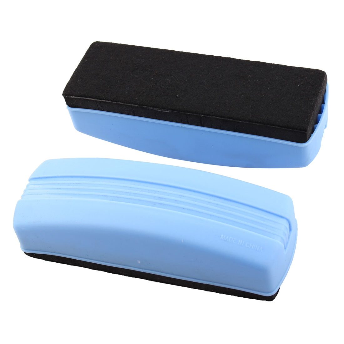 School Teaching Blackboard Plastic Shell Eraser Chalk Cleaner Blue 2 Pcs