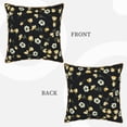 thumbnail image 3 of Haiem Daisy Print Velvet Soft Solid Decorative Square Throw Pillow Covers Set with Elegant Piping Christmas Cushion Case for Sofa Bedroom Car-20"x20", 3 of 8