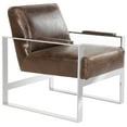 thumbnail image 2 of SAFAVIEH Couture Parkgate Occasional Leather Chair, Vintage Cigar Brown, 2 of 10