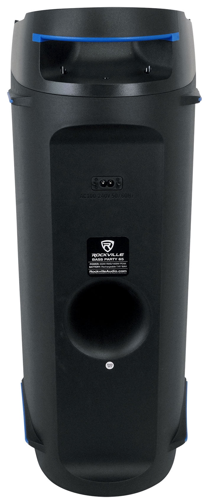 Rockville BASS PARTY 65 1200W Battery Powered LED Bluetooth Speaker Mic Input