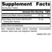 Source Naturals BioPerine - Black Pepper Fruit Extract, Promotes Nutrient Absorption* 10 mg, 120 Tablets