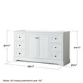 thumbnail image 6 of Wyndham Collection 60" Wood Single Bathroom Vanity in without Mirror Gray, 6 of 7