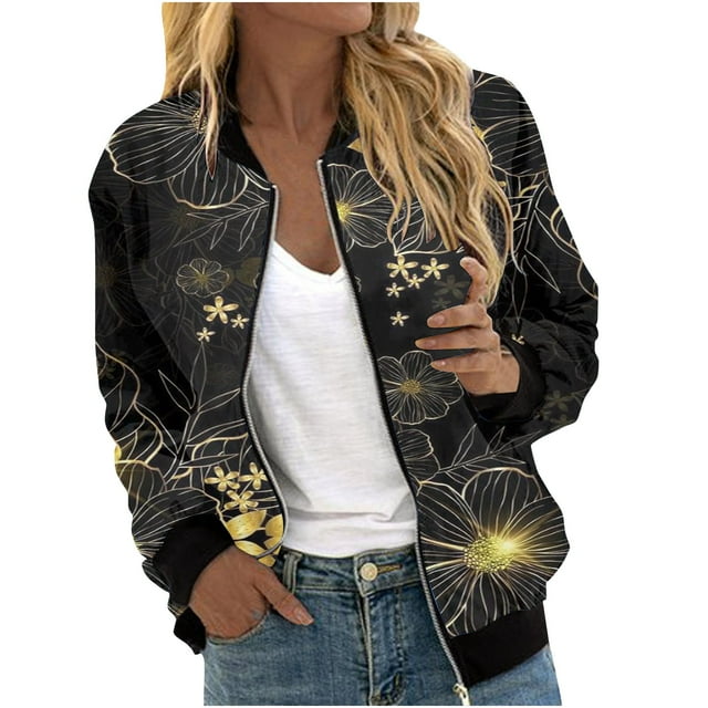 Liquidation de Chemises pour Femmes Veste en Polyester pour Femmes Mode d'Automne Décontractée Veste Carrée Mince à Poches Blouse Manteau Haut Style Baseball