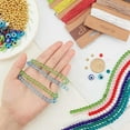 thumbnail image 5 of 401Piece DIY Evil Eyes Themed Jewelry Set Making Kits Including Glass Beads Strands Resin Beads Alloy Spacer Beads and Jute Twine Mixed Color 6mm hole: 1mm, 5 of 6