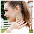 thumbnail image 5 of Pendientes colgantes hechos a mano con cuentas para novia y boda, aretes bohemios con letras para novia, joyería para mujeres y niñas, 5 of 5