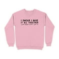 thumbnail image 5 of Funny I Swear I Have It All Together Quote Sweatshirt (Sand, 2XL), 5 of 14