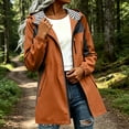 thumbnail image 3 of Perfectbot Women's Long Hooded Raincoat Color Block Full Zip Waterproof Windbreaker Jacket with Pockets, 3 of 8