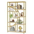 thumbnail image 3 of Bookshelf Modern 5 Tier Etagere Bookcase, Freestanding Tall Bookshelves Display Shelf Storage Organizer with 9-Open Storage Shelf for Living Room, Bedroom, Home Office, 3 of 5