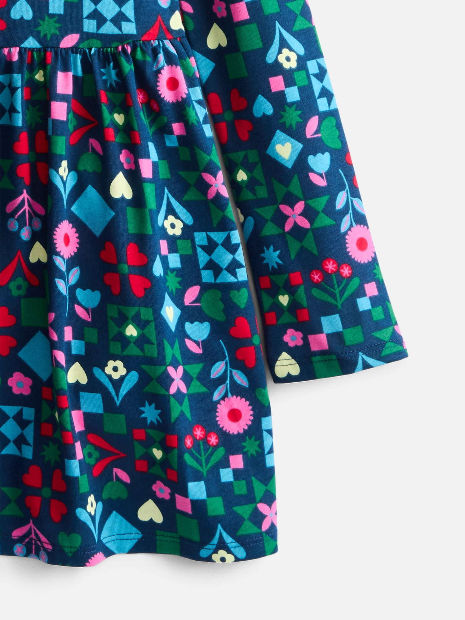Wonder Nation Girls Long Sleeve Play Dress, Sizes XS-XXL