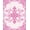 Pink, Pattern 3, variant on ODIKA 4'x6' Machine Washable Non-Slip Area Rug, Vintage Damask Scrollwork Design with Ornate Victorian High Traffic Rug, Pink, 568910