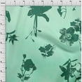 thumbnail image 4 of oneOone Cotton Jersey Green Fabric Abstract-Uneven Floral Silhouette Pattern Sewing Material Print Fabric By The Yard 58 Inch Wide, 4 of 4