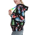 thumbnail image 2 of Fotbe Disco Mirror Ball Snowman Pattern Womens Long Sleeve Hoodie, Pullover Hooded Sweatshirt, Kangaroo Pocket Hoodie with Eye-catching Drawstrings-Small, 2 of 7