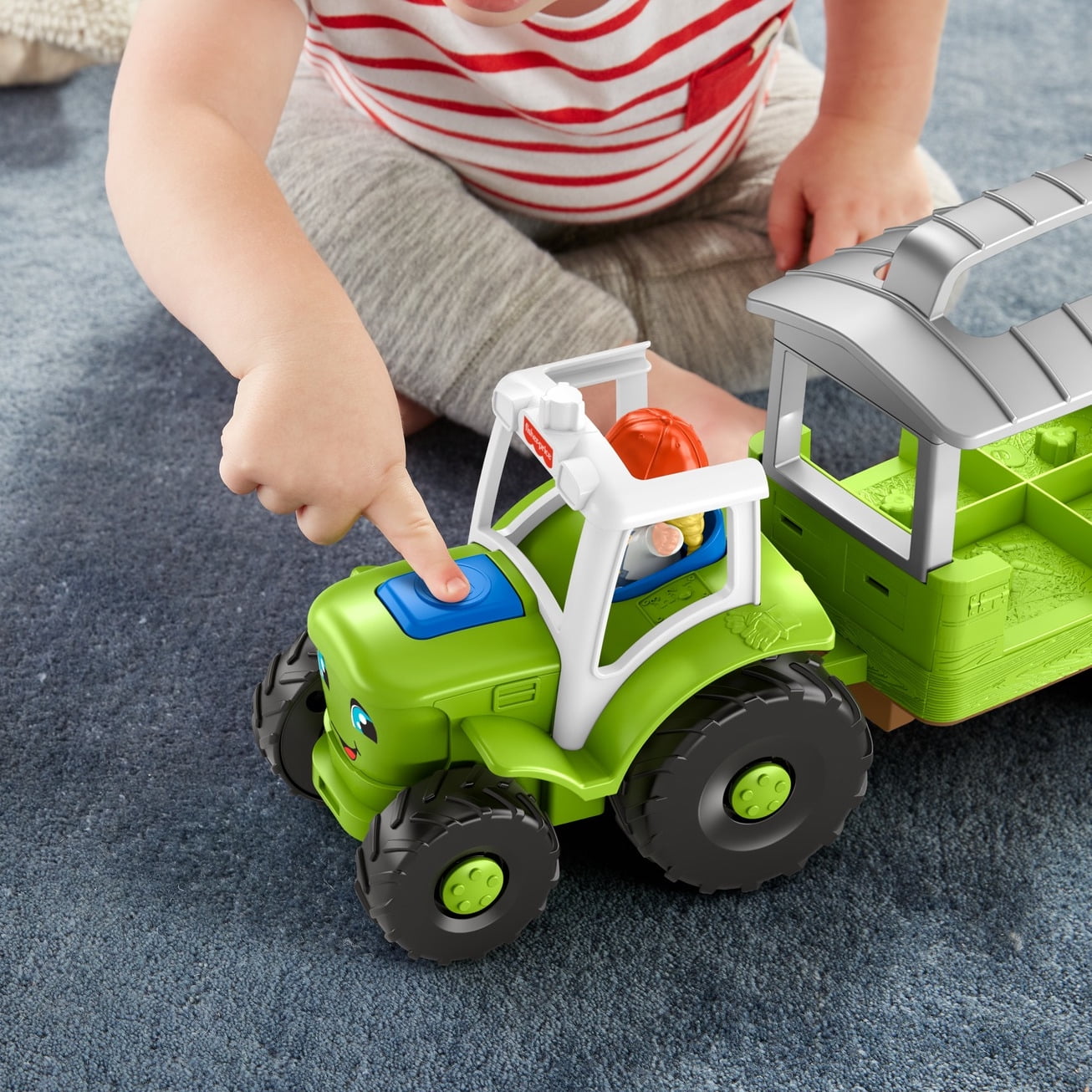fisher price tractor and animals