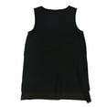 thumbnail image 2 of bar III Womens Layered Chiffon Hem Sleeveless Blouse Top, Black, XX-Large, 2 of 2