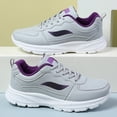 thumbnail image 5 of Rokment Women's Running Shoes Spring Fall Casual Leather Lace up Tennis Fashion Sneakers Comfortable Memory Foam Jogging Nursing Non Slip Work Shoes Grey Size 9.5, 5 of 6