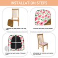 thumbnail image 4 of Pioneer Flower Floral Print Pattern Seat Covers for Dining Room Chairs Set Of 4,Stretch Printed Washable Chair Seat Cover with Elastic Ties and Button,Removable Waterproof Couch Cushion Covers, 4 of 6