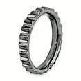 thumbnail image 3 of Bague Empilable en Argent Sterling 925 Plaqué Noir Texturé, 3 of 8