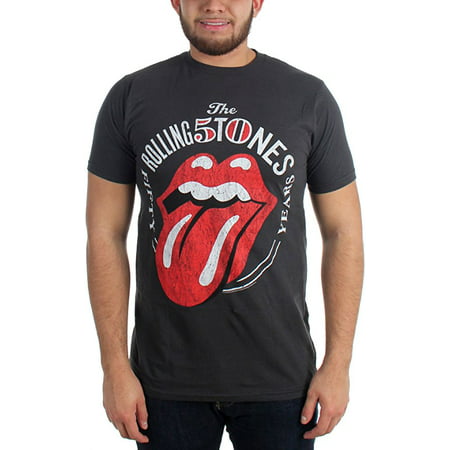Rolling Stones 50 Years Vintage Charcoal T-Shirt