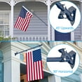 thumbnail image 4 of FIASON 1 Pack 5 FT Blue Stainless Steel Tangle Free Wall-Mounted Flag Pole with Upgraded Bracket, Flag Pole Kit for Outside House, Residential or Commercial for American Flag (Without Flag), 4 of 5