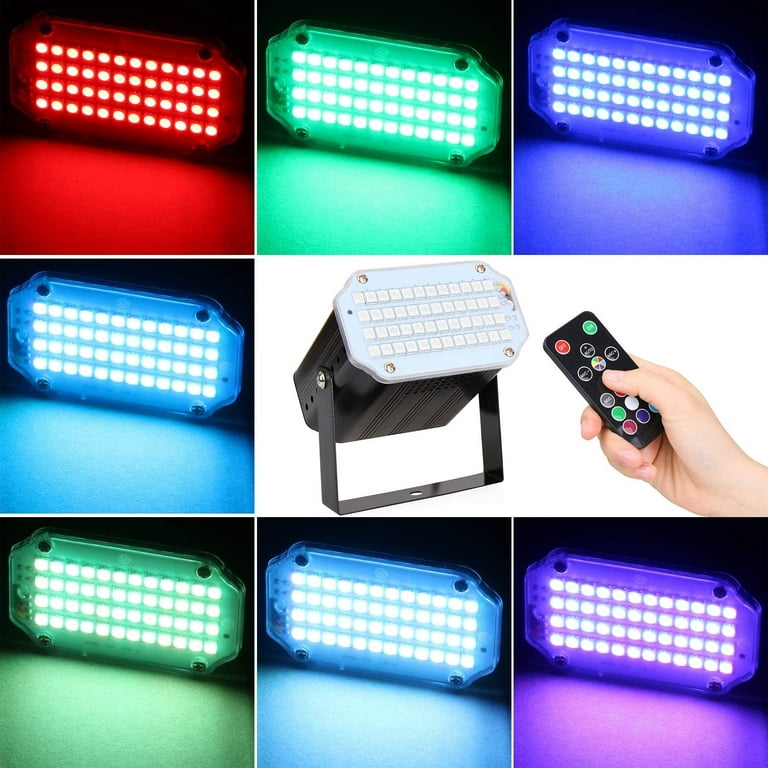 Mini Halloween White LED Strobe Light, Sound Activated and Flash Speed  Control Party Light with 36 Super Bright LEDs Stage Lighting for Room Dance