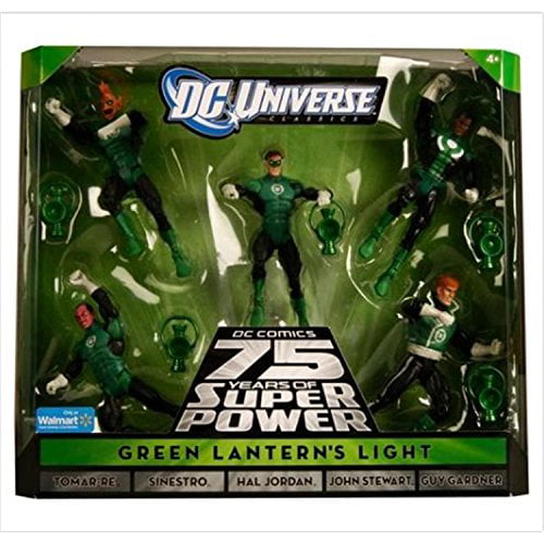 DC Universe Classics Exclusive Green Lanterns Light Action Figure 5Pack  Tomar Re, Sinestro, Hal Jordan, John Stewart Guy Gardner