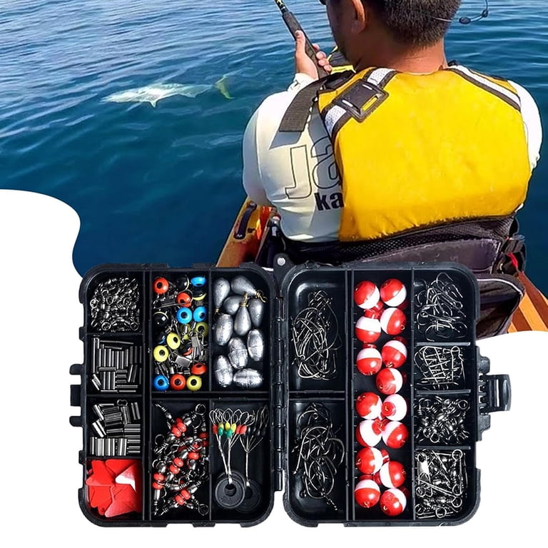 Jercoda 264pcs Fishing Lure Kit with Tackle Box, Multiple Fishing
