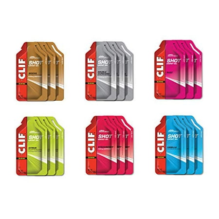 Clif Shot - Energy Gels - Best Sellers Variety Pack - Non-GMO - Fast Carbs for Energy - Fast Fuel for Cycling and Running (1.2 Ounce Packet 18 Count) (Packaging & Assortment May Vary)