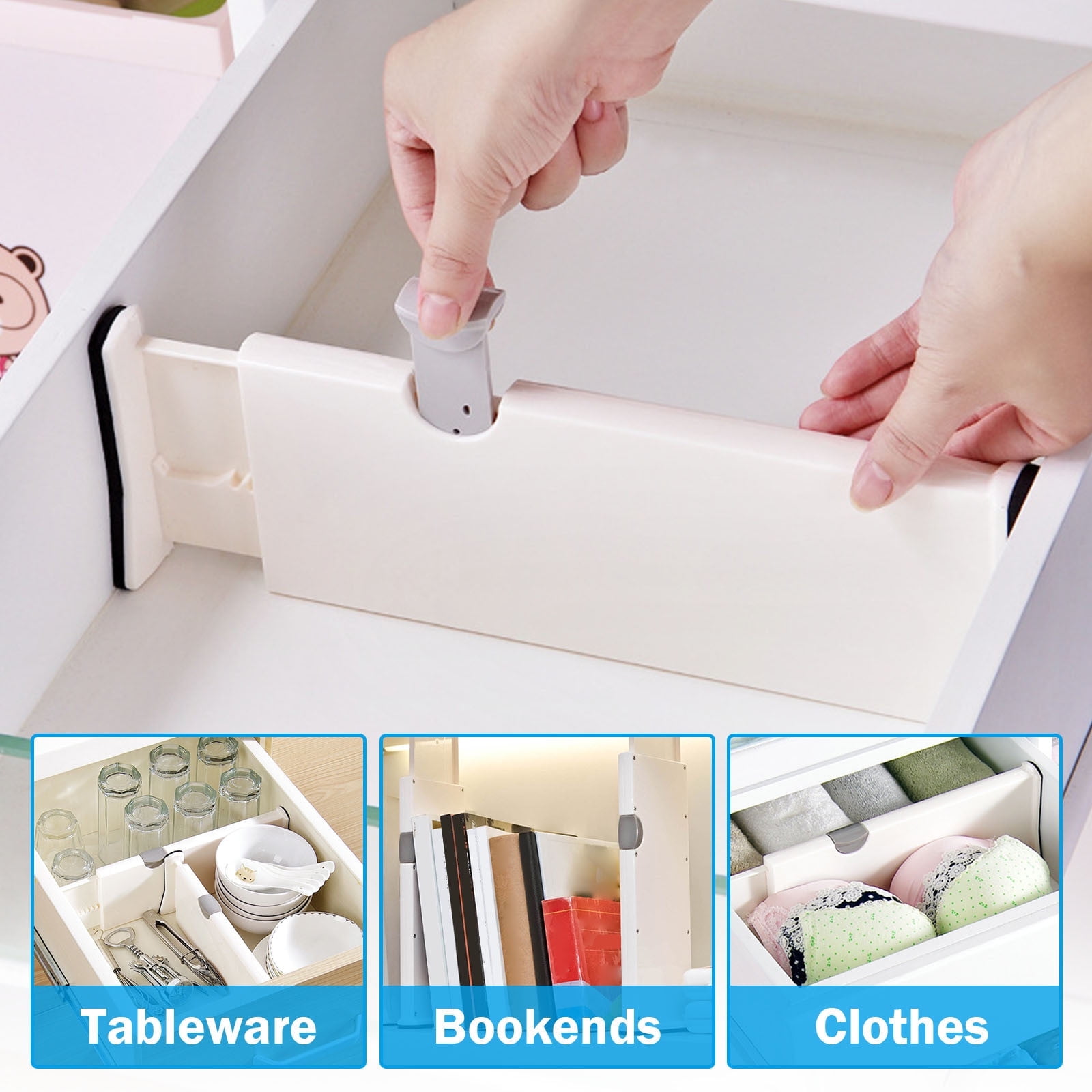 Expandable Drawer Organizer and Adjustable Divider for Versatile Home Storage Solutions