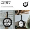 thumbnail image 5 of NIAIZEK Silent Wall Clock Black Stainless Steel Frying Pan Design for Home Kitchen Decor 1 Set, 5 of 6