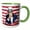 Green/White, variant on 3drose, Uncle Sam I Want You with Stars and Stripes Background, 11oz Two-tone Green Mug