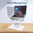 thumbnail image 2 of Couradric Aluminum Laptop Stand – 360° Rotating, Ergonomic Foldable, for 11-17.3",White, 2 of 7
