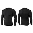 thumbnail image 4 of Camisetas 3pcs Camisetas de Compresión de Manga Larga Atlética para Hombres Camiseta de Abrenamiento Seco Rápido Que Corría Tops, 4 of 7