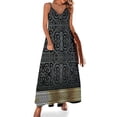 thumbnail image 1 of Vestido sin mangas negro y dorado adornado con clave griega, vestidos de novia para fiestas, vestidos sexis para mujeres, vestidos de fiesta para mujeres, 1 of 7