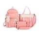 thumbnail image 5 of Qarigey escolar para niños antirrobo de tela Mochilas escolares antisísmicas resistentes al desgaste transpirables rosa rosa 2Conjunto, 5 of 6