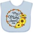 thumbnail image 3 of Inktastic My Mimi Loves Me with Sunflower Wreath Boys or Girls Baby Bib, 3 of 4
